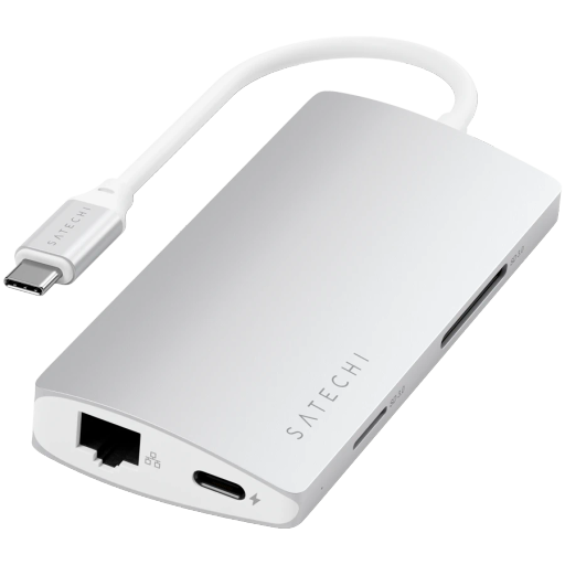 SATECHI  Multi-Port Adapter V2  Multiport Adapter  Արծաթագույն