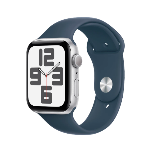 Apple Watch SE GPS Gen.2 (2023), 44մմ, Արծաթագույն, Storm Blue Sport Band, S/M