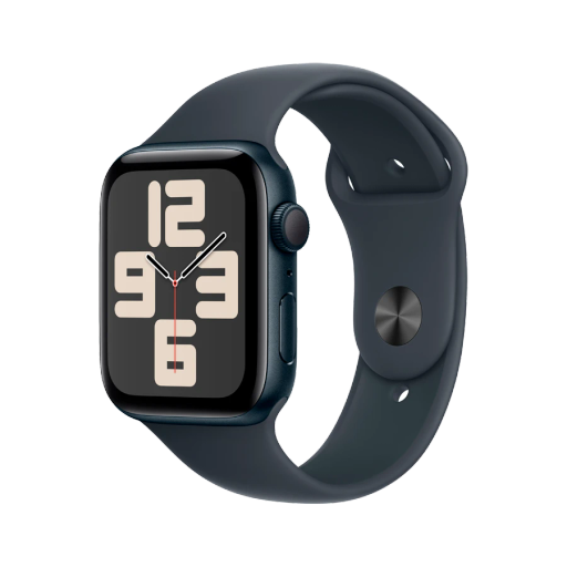 Apple Watch SE GPS Gen.2 (2024) Спортивный ремешок цвета «тёмная ночь», M/L, 44мм, Тёмная ночь