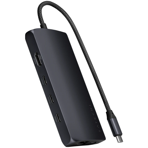 SATECHI  Multiport Adapter USB-C Multiport Adapter 8K with Ethernet V3 Midnight