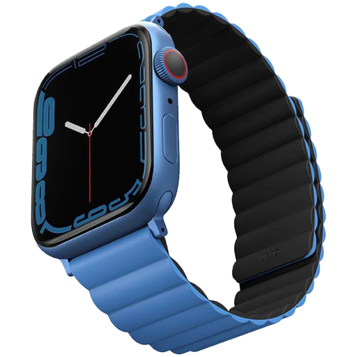 UNIQ Revix Reversible Magnetic Strap for Apple Watch 45/44/42 Band Revix Caspian for Apple Watch 42 mmApple Watch 44 mmApple Watch 45 mm 42/44/45 mm