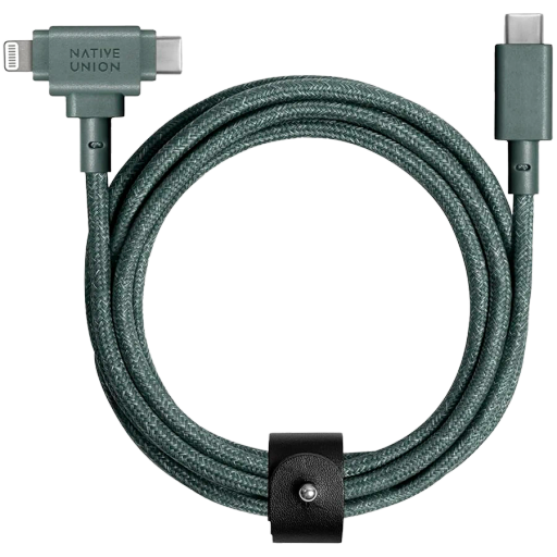 NATIVE UNION Кабель USB-C на Lightning, Slate Green, 1.5м