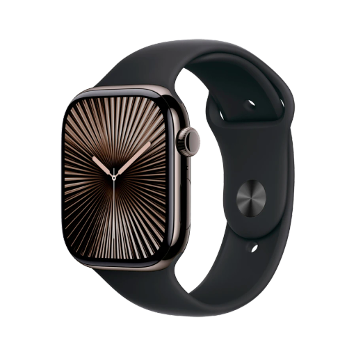 Apple Watch Series 10 GPS + Cellular Черный спортивный ремешок, S/M, 42мм, Slate