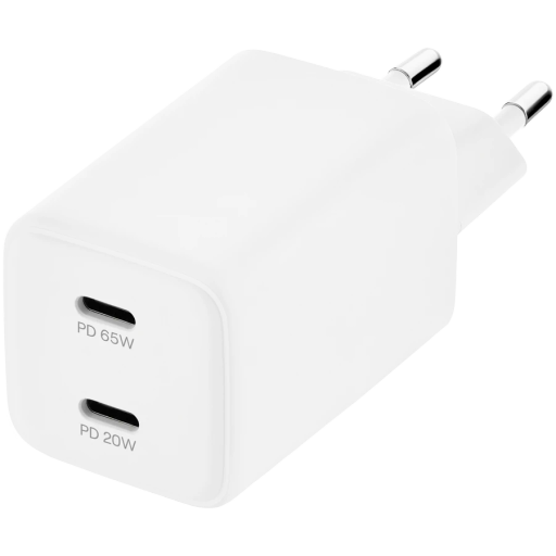 Адаптер питания UBEAR 2*USB-C, 65 Вт