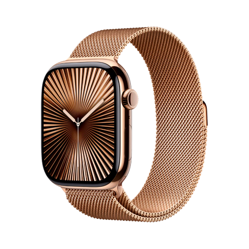 Apple Watch Series 10 GPS + Cellular  Gold Milanese Loop, 42mm, Gold