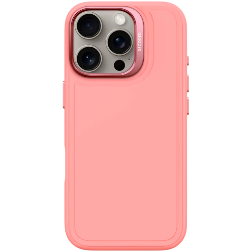 DECODED Case Silicone Stacks Case with MagSafe Bubblegum Pink for iPhone 16 Pro