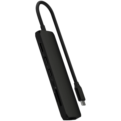 SATECHI  Slim 7 Multiport  Multiport Adapter  Black
