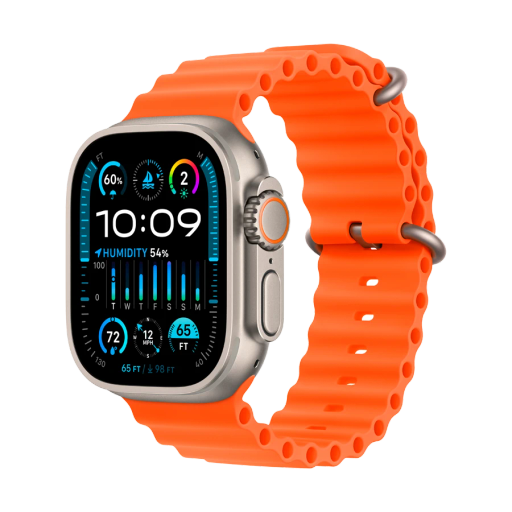 Apple Watch Ultra Series 2 GPS + Cellular, 49millimetr, Natural, Orange Ocean Band