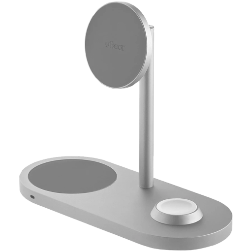Беспроводное зарядное устройство UBEAR, 15 Вт, Серебристый