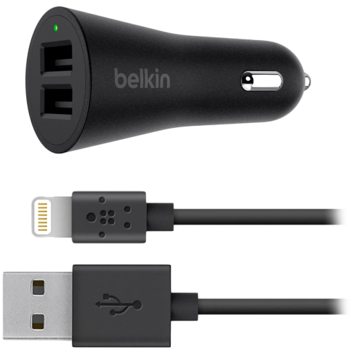 Adaptor auto BELKIN USB Type A, 24 W, Black
