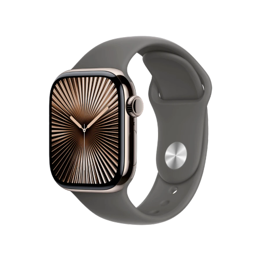 Apple Watch Series 10 GPS + Cellular Stone Grey Sport Band, S/M, 42mm, Natural