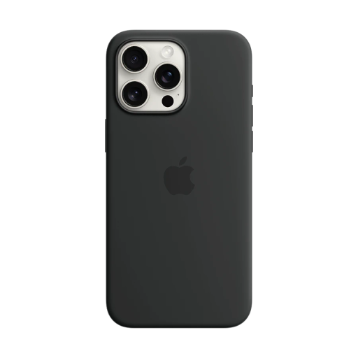 Apple Case Silicone Case with MagSafe Black for iPhone 15 Pro Max