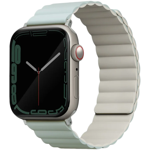 UNIQ Revix Reversible Magnetic Strap for Apple Watch 41/40/38 Band  for Apple Watch 38/40/41 mm, Sage/Beige