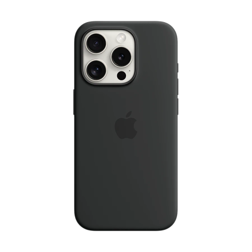Apple Case Silicone Case with MagSafe Black for iPhone 15 Pro
