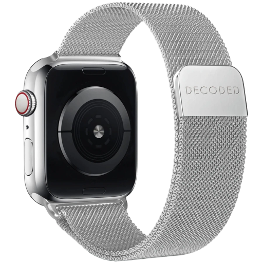 Band DECODED Stainless Steel Traction Strap Silver for Apple Watch 42/44/45 mm