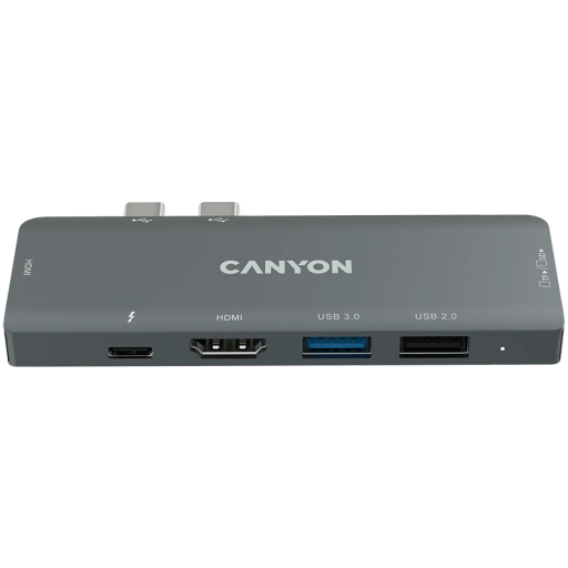 Хаб CANYON для MacBook 7в1: USB-C Power Delivery 100 Вт (CNS-TDS05B)