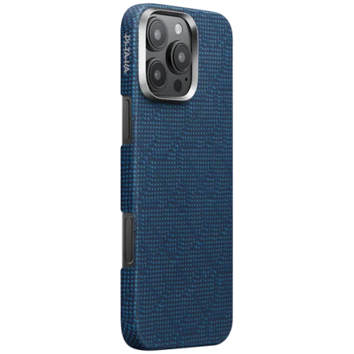 Чехол Pitaka Tactile Woven Monogram Dark Blue for iPhone 16 Pro Max (KI1603PTKP)