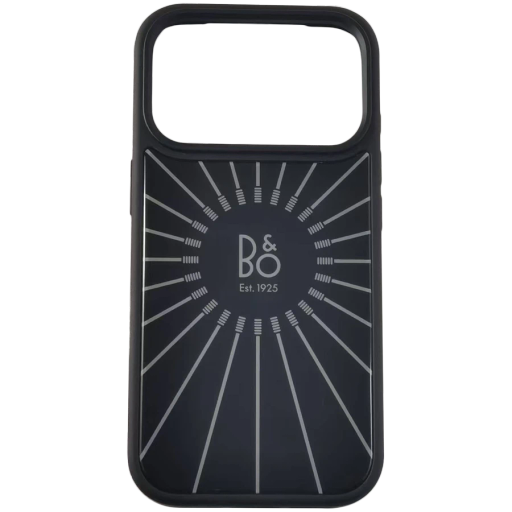 Husă Bang & Olufsen versiunea de sticlă cu MagSafe pentru iPhone 17 Pro, Black Anthracite