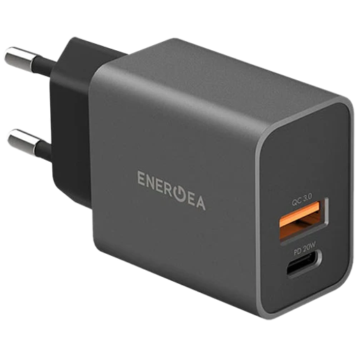 Power Adapter ENERGEA 2*USB/USB-C, 20 W
