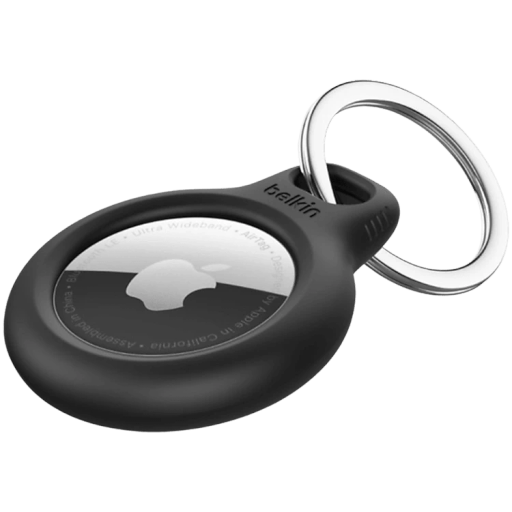 BELKIN Secure holder with Keyring  4 Pack for Airtag, Black