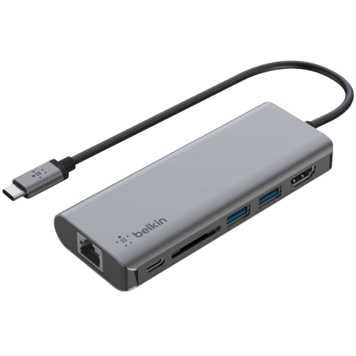 BELKIN  Док-станция Multiport Dock 6in1 Серый