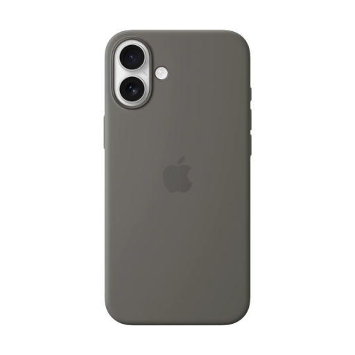 Чехол APPLE силиконовый с MagSafe для iPhone 16 Plus, Серый