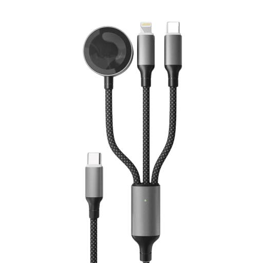 VLP USB-C to Lightning/USB-С/MagSafe, Чёрный, 1.2м