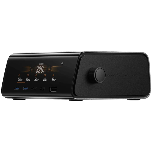 Беспроводное зарядное устройство ECOFLOW USB-C/USB-A, 320 Вт, Чёрный
