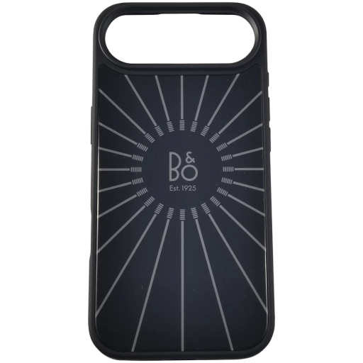 Husă Bang & Olufsen versiunea de sticlă cu MagSafe pentru iPhone Air, Black Anthracite