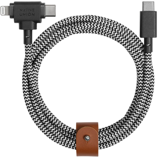 NATIVE UNION USB-C to Lightning Cable, Zebra, 1.5m