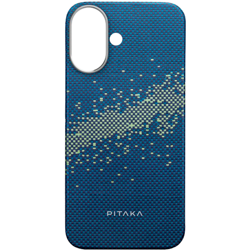 Husă PITAKA Tactile Woven cu MagSafe pentru iPhone 16, Milky Way Galaxy