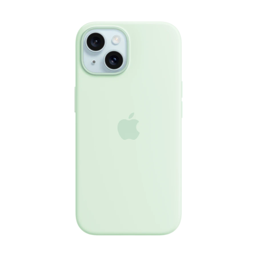 Apple Case Silicone Case with MagSafe Soft Mint for iPhone 15