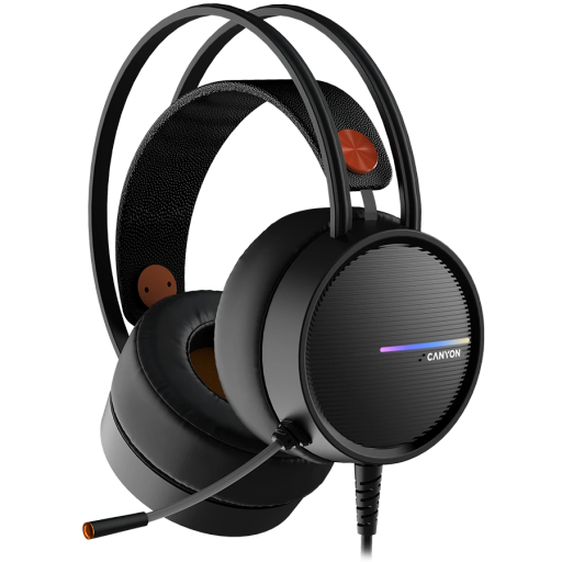 CANYON Ігрова гарнітура, Чорний/Помаранчевий