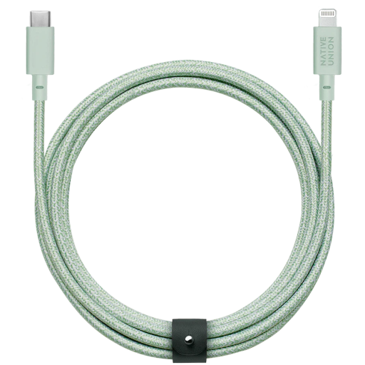 NATIVE UNION Кабель-переходник с USB-C на Lightning BELT 3 TYPE C, Зеленый, 1.2м