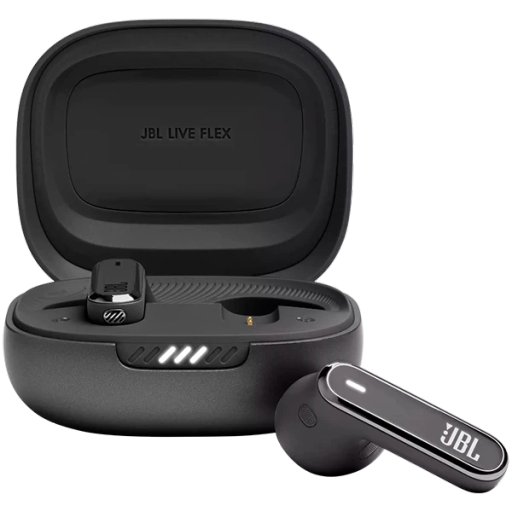 JBL Live Flex {Тамақ} Құлаққаптар, Қара