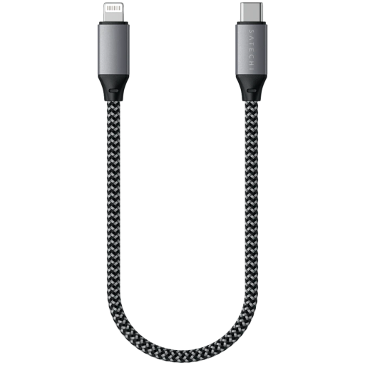 SATECHI USB-C to Lightning Cable , Space Gray, 0.25m