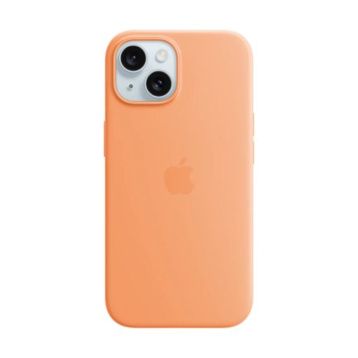 APPLE Чохол силіконовий з MagSafe Orange Sorbet для iPhone 15