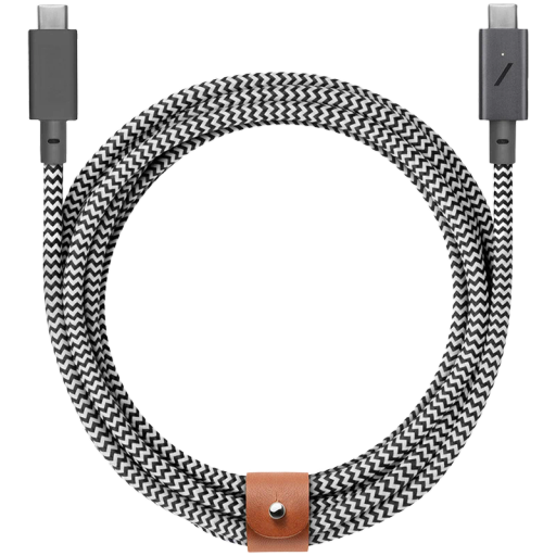 NATIVE UNION USB-C Cable Belt USB-C Pro, Zebra, 2.4m