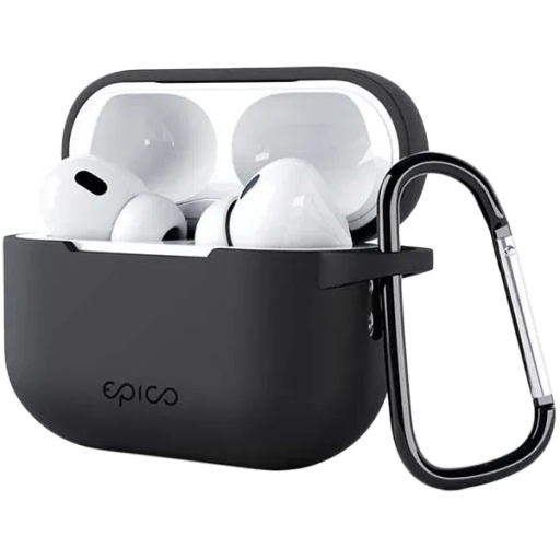 Чехол EPICO из силикона для AirPods (Gen. 4), Чёрный