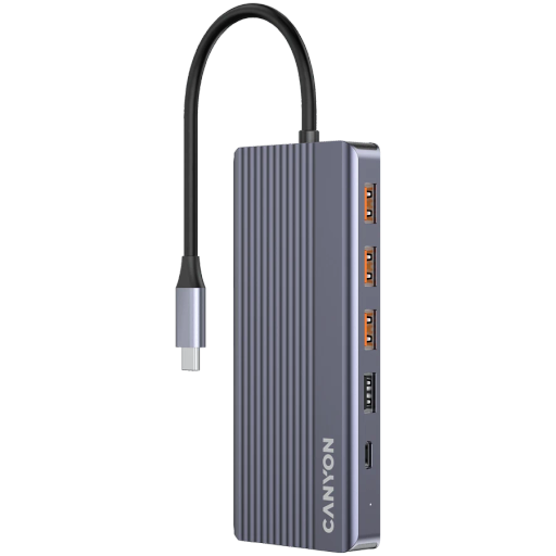 CANYON  USB Hub 13in1 USB C hub Сірий