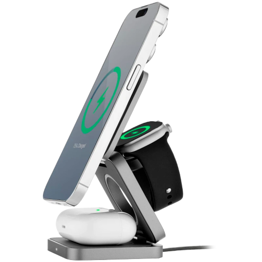 Wireless Charger UBEAR Balance 3in1, 25 Վտ, Մոխրագույն