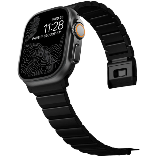 Curea NOMAD Titanium pentru Apple Watch, 46/49 mm, Black