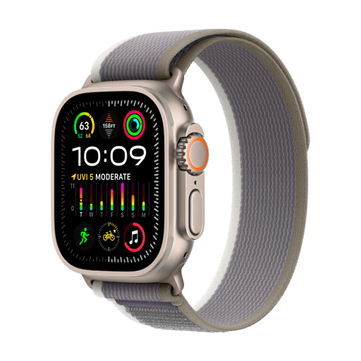 Apple Watch Ultra Series 2 GPS + Cellular  Зеленый/Серый Трейл Луп, S/M, 49мм, Natural