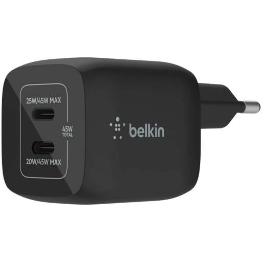 Սնուցման փոխարկիչ BELKIN 2*USB-C, 45 Վտ