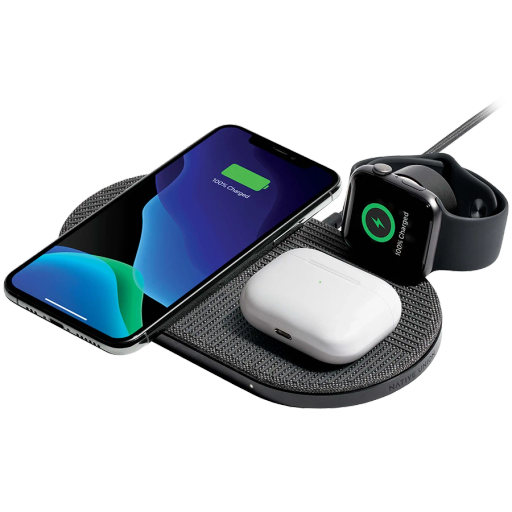 NATIVE UNION Сымсыз зарядтағыш 1*USB типті A және шағын USB типті B адаптер кабелі, 32 Вт, Сұр