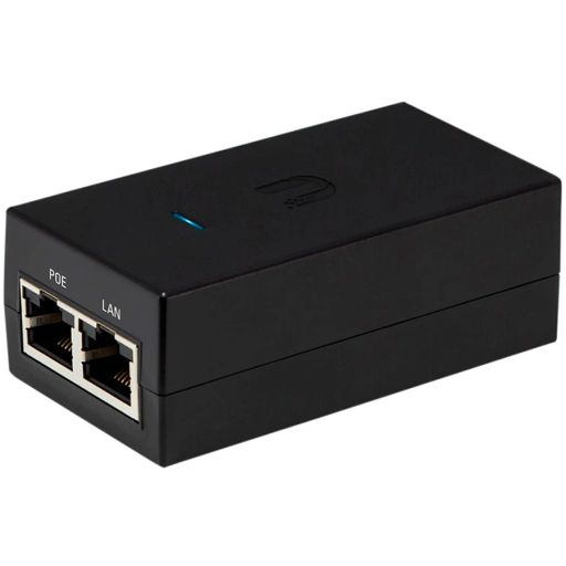 Injector PoE Ubiquiti 24V 12W RJ-45, Gigabit (Power Over Ethernet), Black