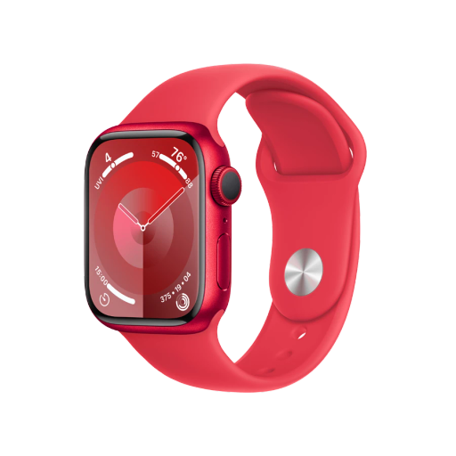 Apple Watch Series 9 GPS, 41mm, (PRODUCT)RED Sport Band, M/L