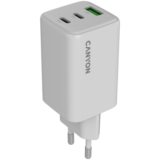 Адаптер питания CANYON 3*USB/USB-C 2*USB Тип C, USB Тип A, 65 Вт