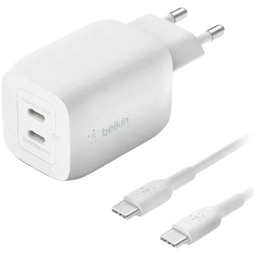 Адаптер живлення BELKIN 2*USB-C, 65 Ват