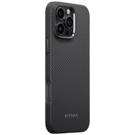 Защитный чехол PITAKA Military-Grade Protective Case с MagSafe Чёрный/Серый для iPhone 16 Pro